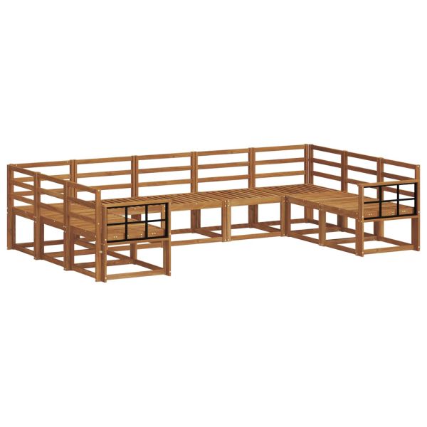 Комплект дивани за открито 9 pcs Естествен