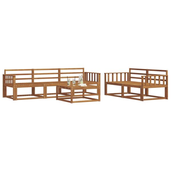 Комплект дивани за открито 6 pcs Естествен