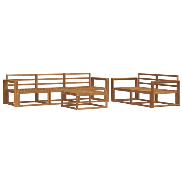 Комплект дивани за открито 6 pcs Естествен