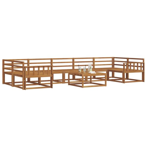 Комплект дивани за открито 8 pcs Естествен
