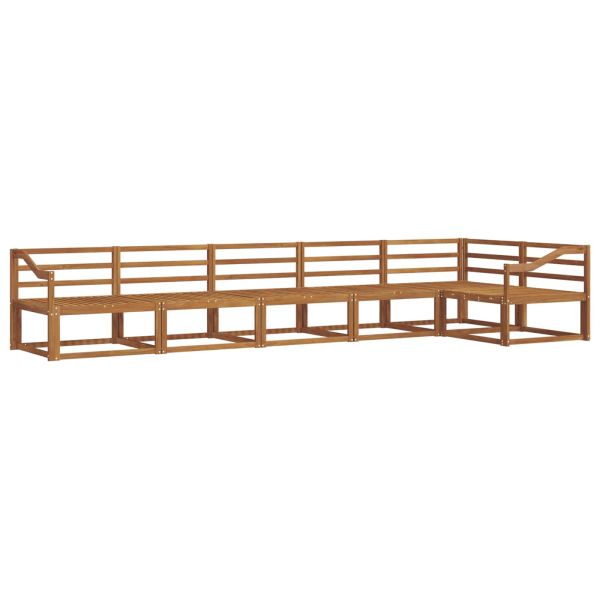 Комплект дивани за открито 6 pcs Натурално