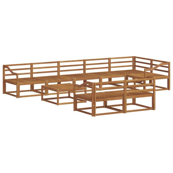 Комплект дивани за открито 9 pcs Натурално