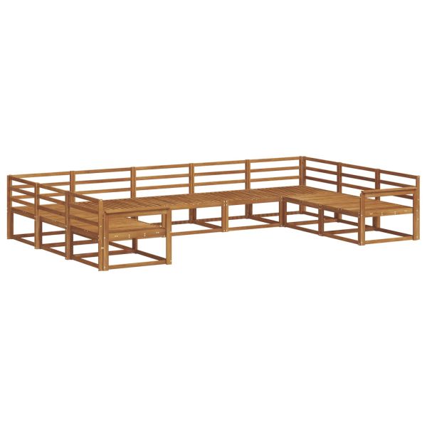Комплект дивани за открито 9 pcs Естествен