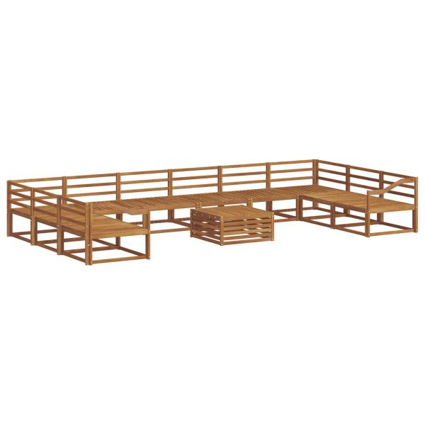 Комплект дивани за открито 11 pcs Естествен
