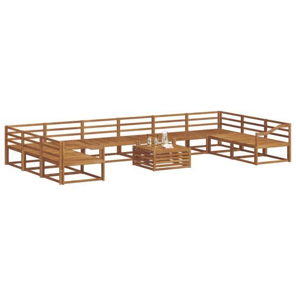 Комплект дивани за открито 11 pcs Естествен