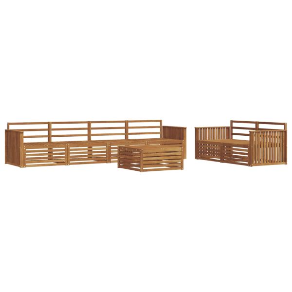 Комплект дивани за открито 7 pcs Естествен