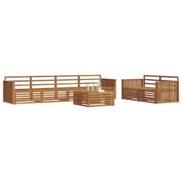 Комплект дивани за открито 7 pcs Естествен