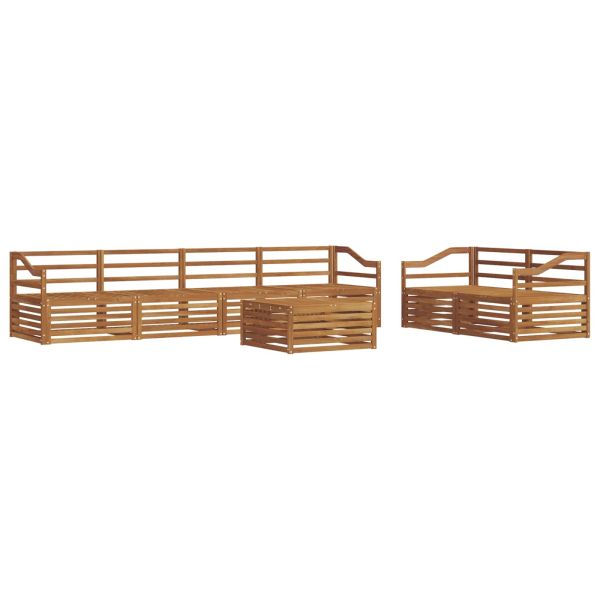 Комплект дивани за открито 7 pcs Естествен