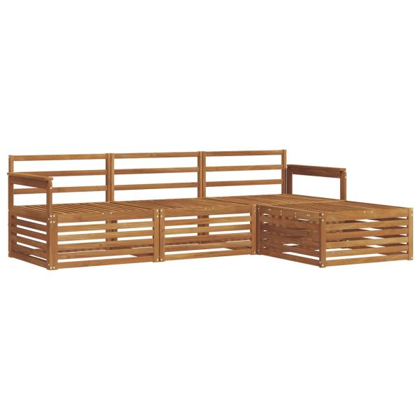 Комплект дивани за открито Естествен 249,5 x 162,5 x 73 см