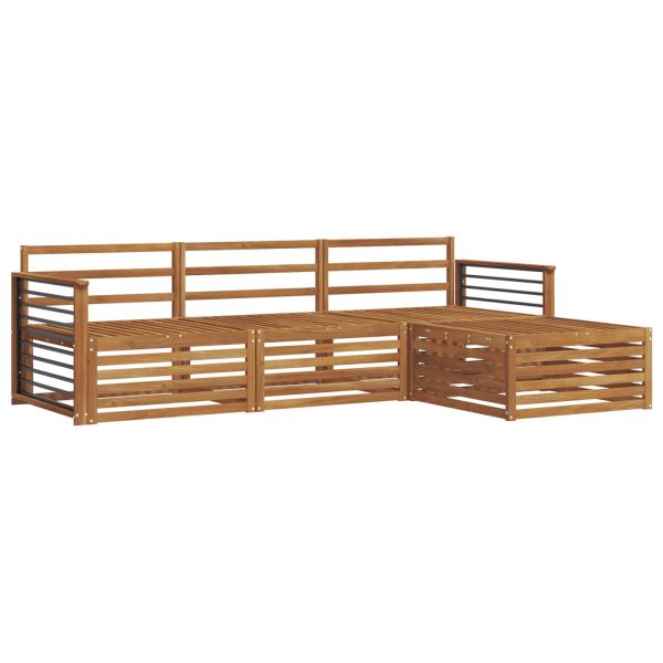 Комплект дивани за открито Естествен 249,5 x 162,5 x 73 см