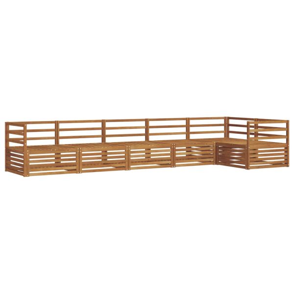 Комплект дивани за открито 6 pcs Естествен