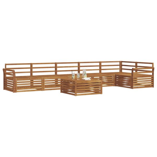 Комплект дивани за открито 7 pcs Естествен