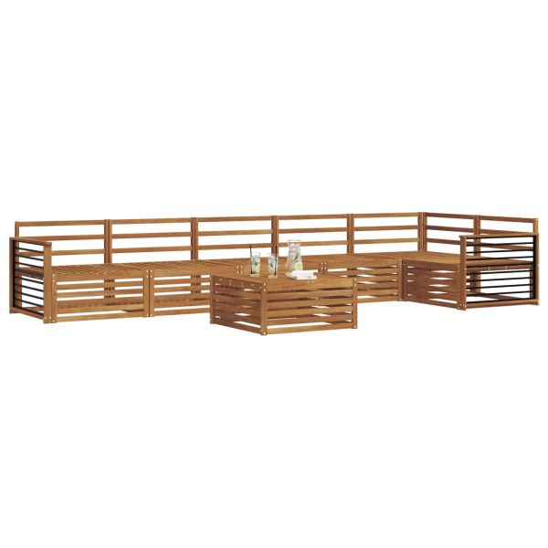 Комплект дивани за открито 7 pcs Естествен