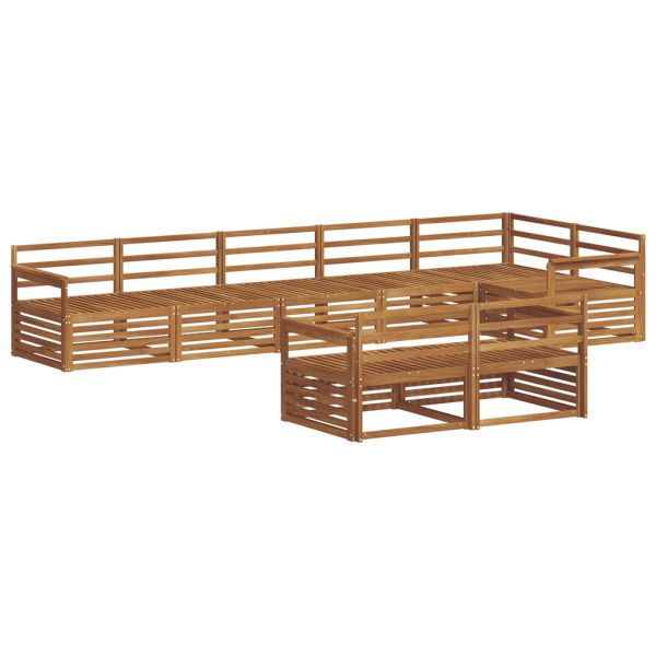Комплект дивани за открито 8 pcs Естествен
