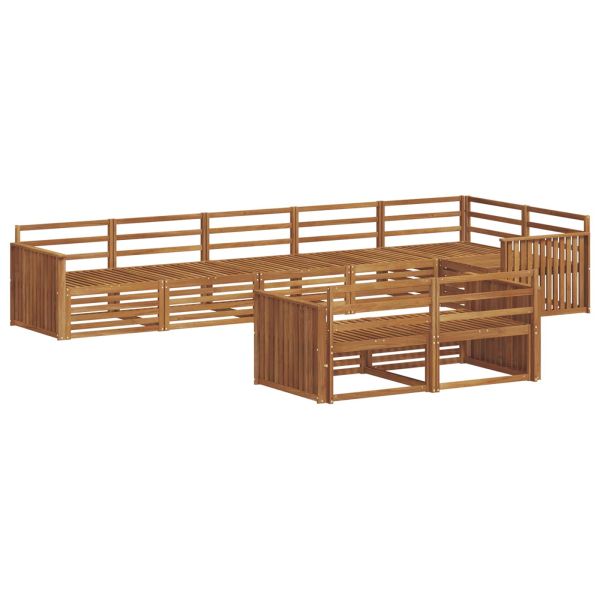 Комплект дивани за открито 8 pcs Естествен