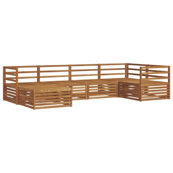 Комплект дивани за открито 6 pcs Естествен
