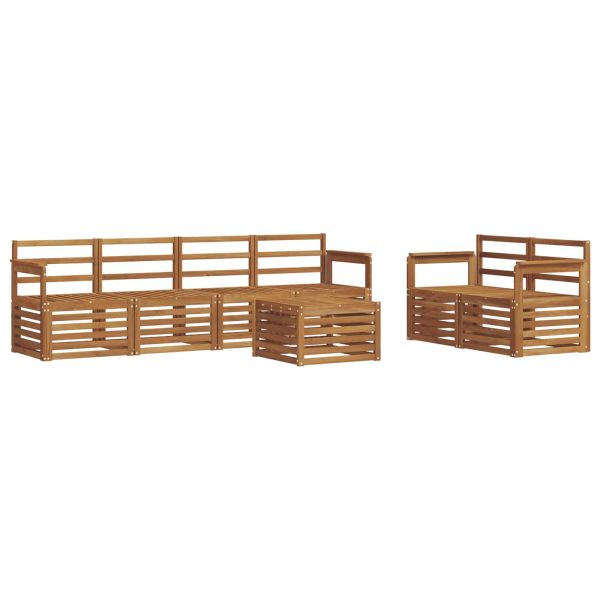 Комплект дивани за открито 7 pcs Естествен