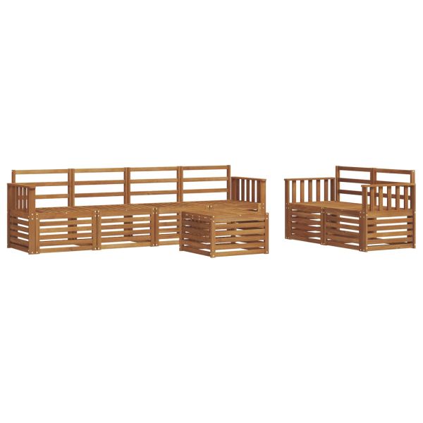 Комплект дивани за открито 7 pcs Естествен