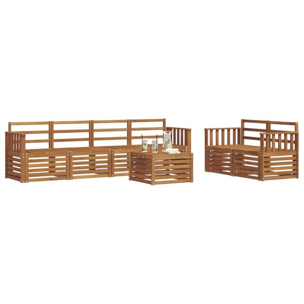 Комплект дивани за открито 7 pcs Естествен