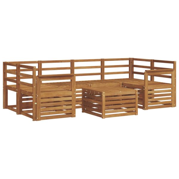 Комплект дивани за открито 7 pcs Естествен