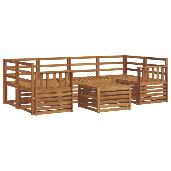 Комплект дивани за открито 7 pcs Естествен