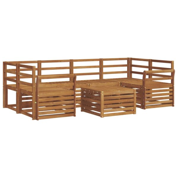 Комплект дивани за открито 7 pcs Естествен