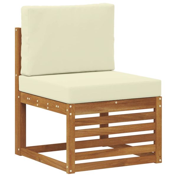 Комплект дивани за открито 7 pcs Натурален и Крема