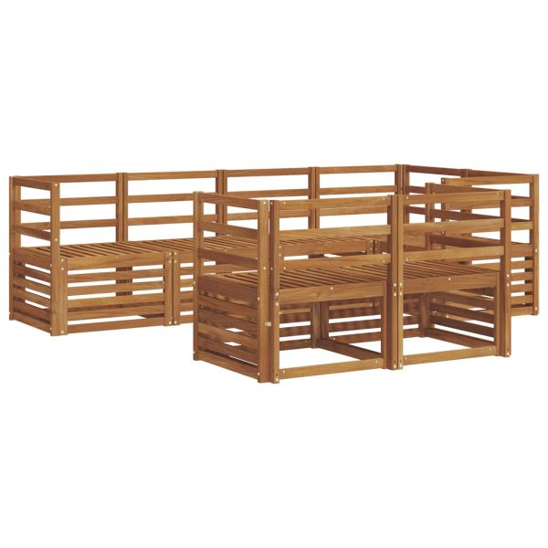 Комплект секционен диван 7 pcs Естествен