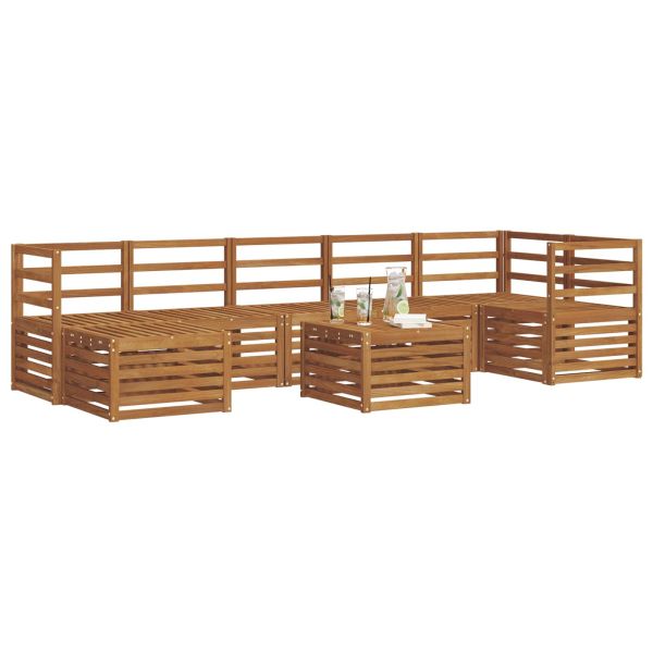 Комплект дивани за открито 8 pcs Естествен