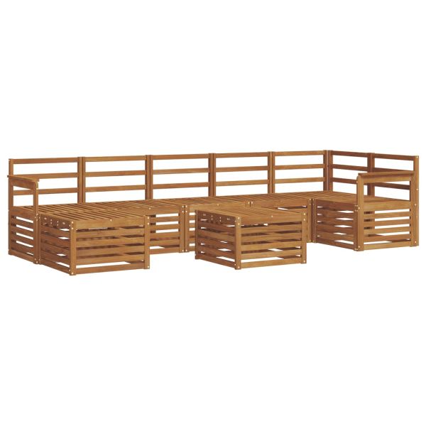 Комплект дивани за открито 8 pcs Естествен