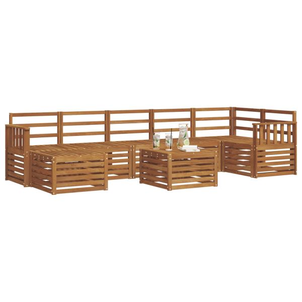 Комплект дивани за открито 8 pcs Естествен