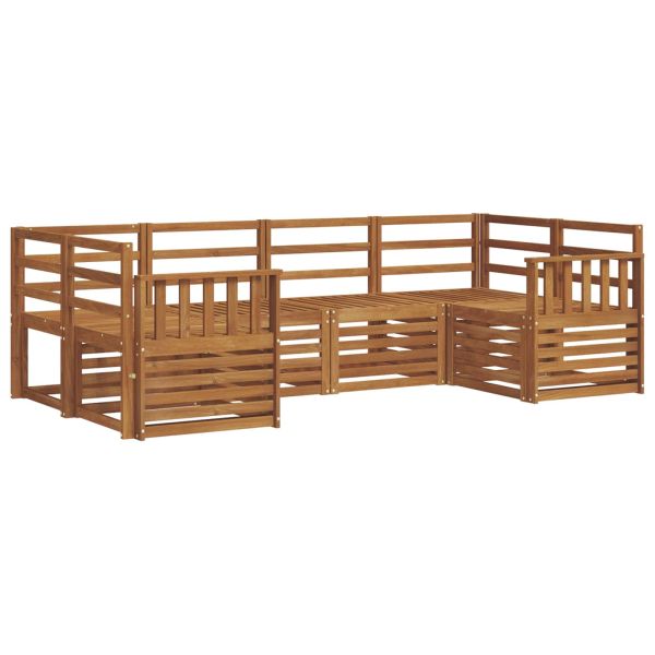 Комплект секционен диван 6 pcs Естествен