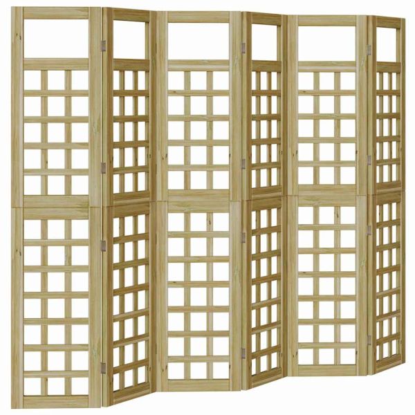 Екран за уединение Меден кафяв 240 x 180 cm Солиден бор