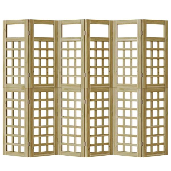 Екран за уединение Меден кафяв 240 x 180 cm Солиден бор