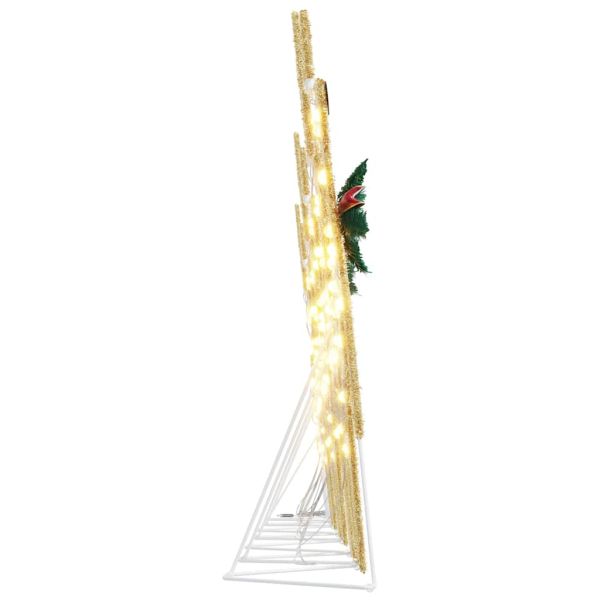 LED елени 7 pcs Златист текстил