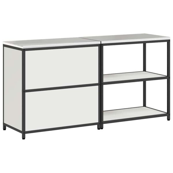 Комплект за кухненско съхранение с рафт с врата 2 pcs Бяло