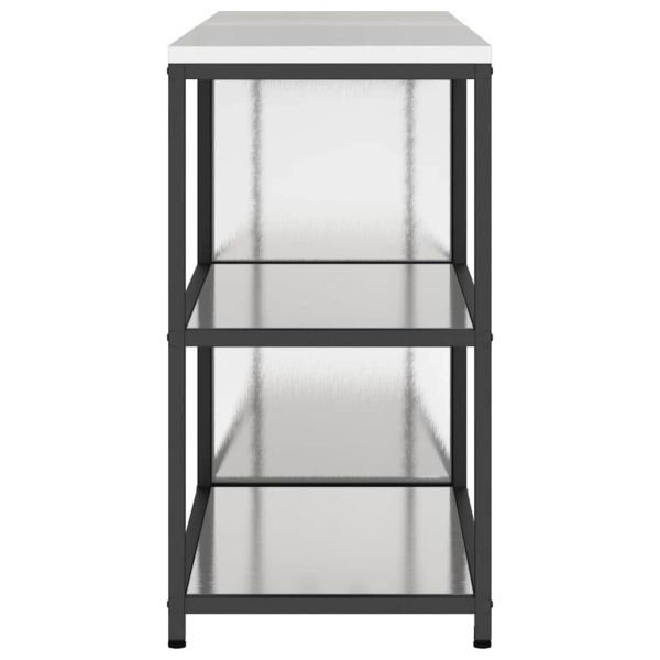 Комплект за кухненско съхранение с рафт с врата 2 pcs Сребрист