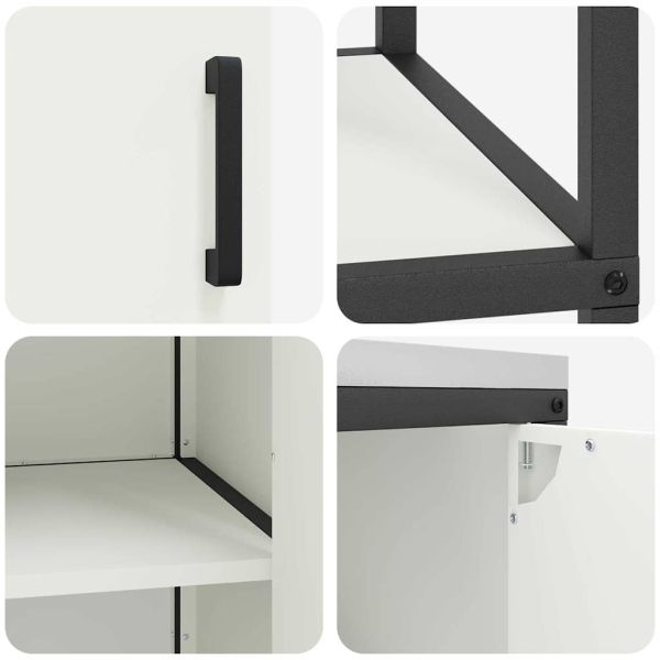 Комплект за кухненско съхранение с рафт с врата 2 pcs Бяло