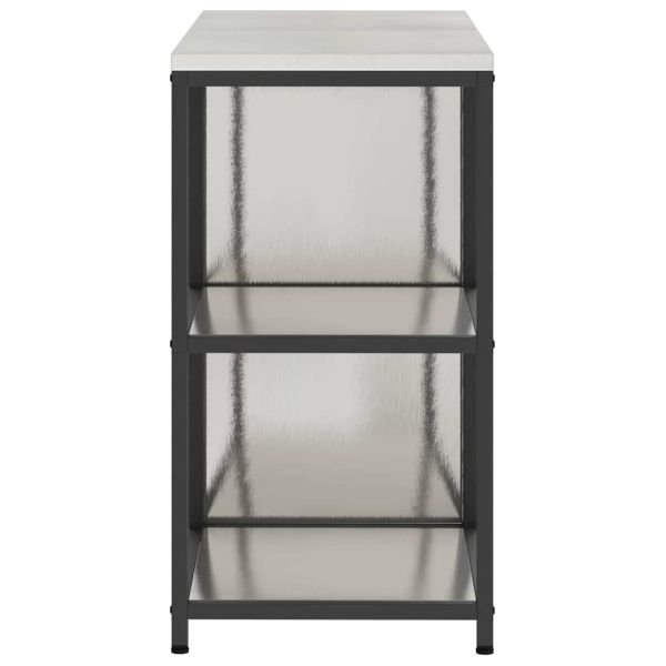 Комплект за кухненско съхранение с рафт с врата 2 pcs Сребрист