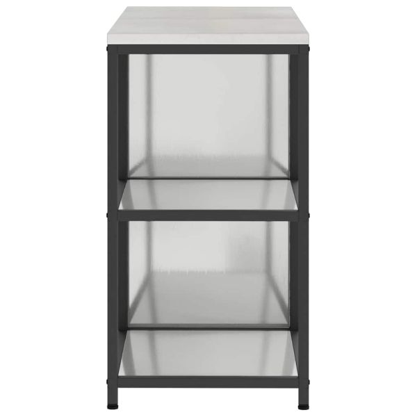 Комплект за кухненско съхранение с рафт с врата 2 pcs Сребрист