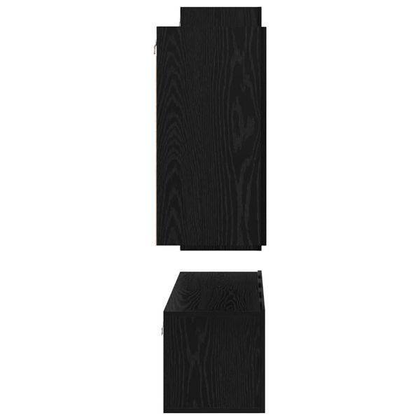 Комплект ТВ шкаф 4 pcs Черния дъб Инженерно дърво