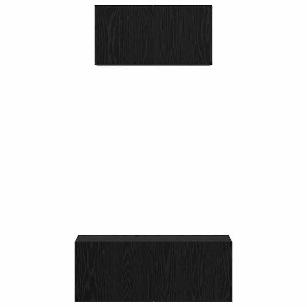 Комплект ТВ шкаф 2 pcs Черния дъб Инженерно дърво