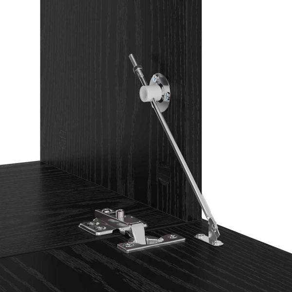 Комплект ТВ шкаф 4 pcs Черен дъб Инженерна дървесина