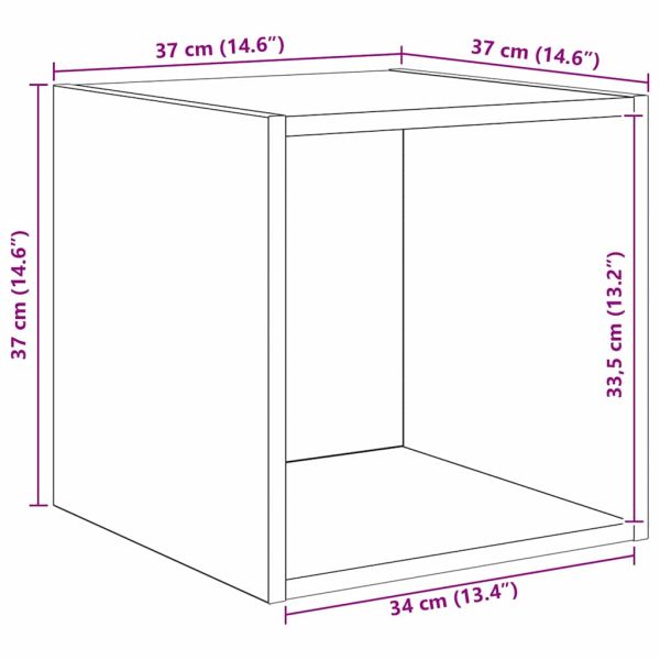 Комплект ТВ шкаф 3 pcs Черния дъб Инженерно дърво