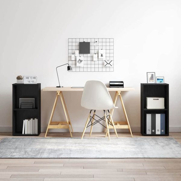 Комплект ТВ шкаф 2 pcs Черния дъб 37 x 35 x 72 см