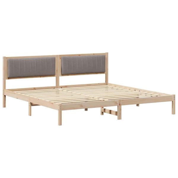 Рамка за легло Таупе 200 x 200 cm Солидно борово дърво