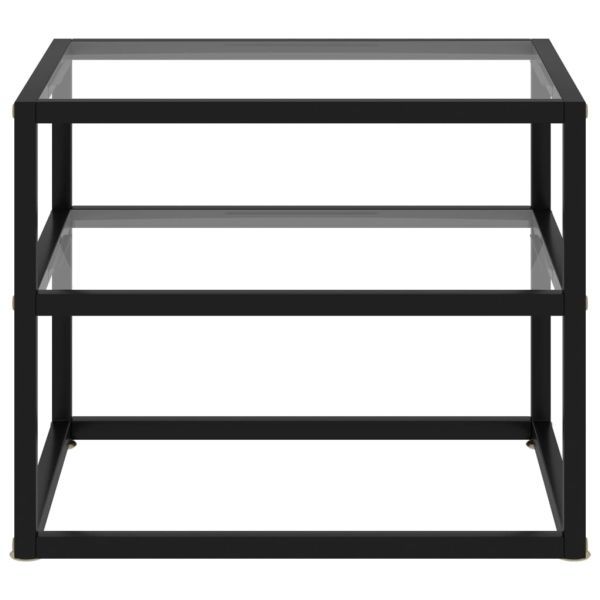 Конзолна маса, прозрачна, 50x40x40 cм, закалено стъкло