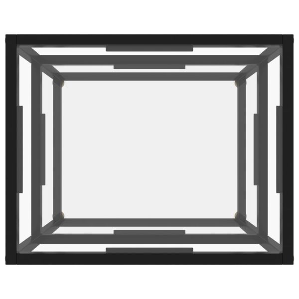 Конзолна маса, прозрачна, 50x40x40 cм, закалено стъкло