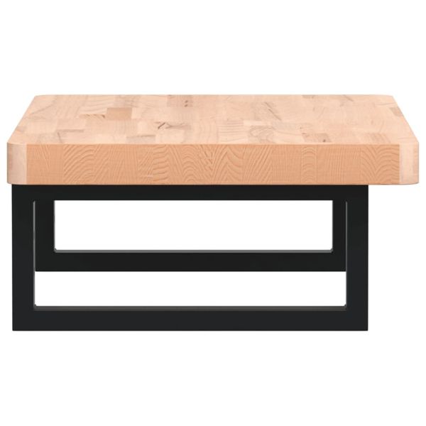 Стенен рафт за мивка, стомана и масивно дърво бук