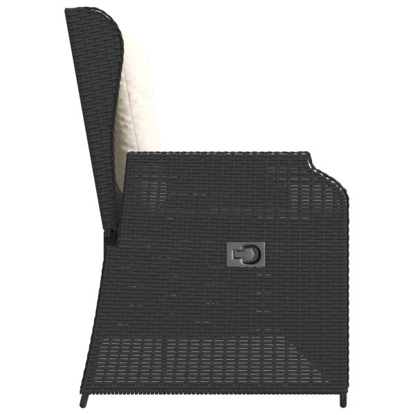 Градинска пейка Черно полиратан